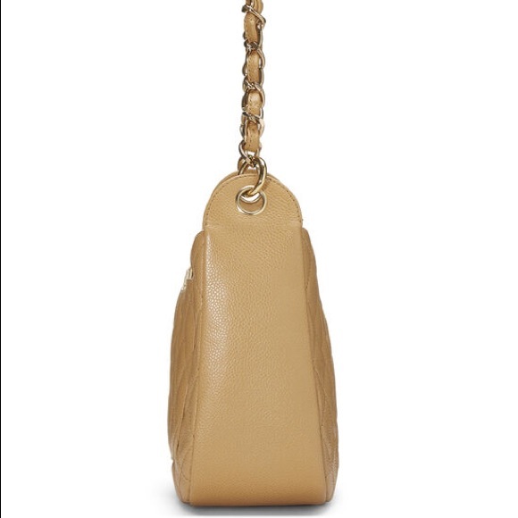 Tan beige Classic Chanel Timeless shoulder bag - Picture 3 of 16